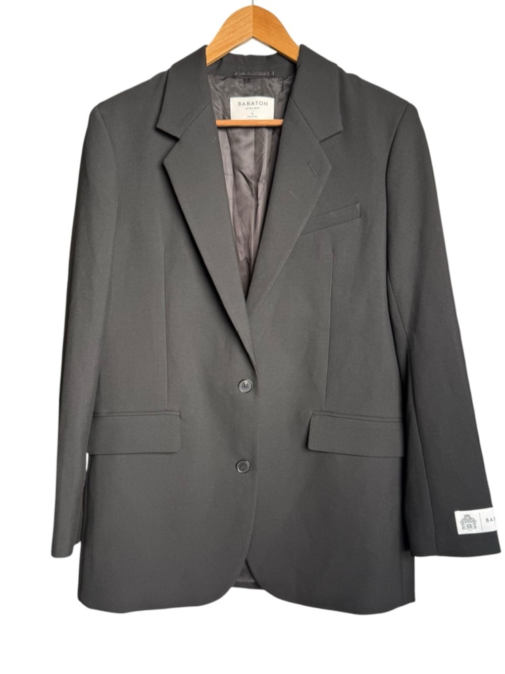 Aritzia Babaton Atelier New Agency Blazer Jacket Size Small Oversized Black NWT - Picture 6 of 16